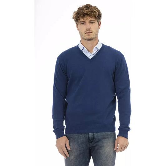Sergio Tacchini | Blue Wool Sweater | McRichard Designer Brands