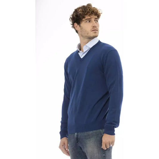 Sergio Tacchini | Blue Wool Sweater | McRichard Designer Brands