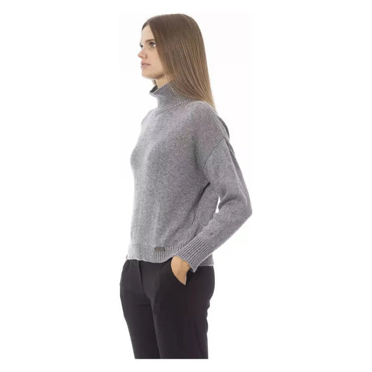 Baldinini Trend | Gray Viscose Sweater | McRichard Designer Brands