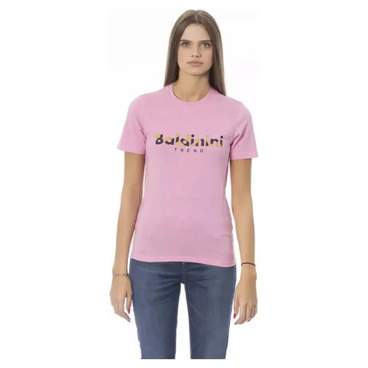 Baldinini Trend | Pink Cotton Tops & T-Shirt | McRichard Designer Brands