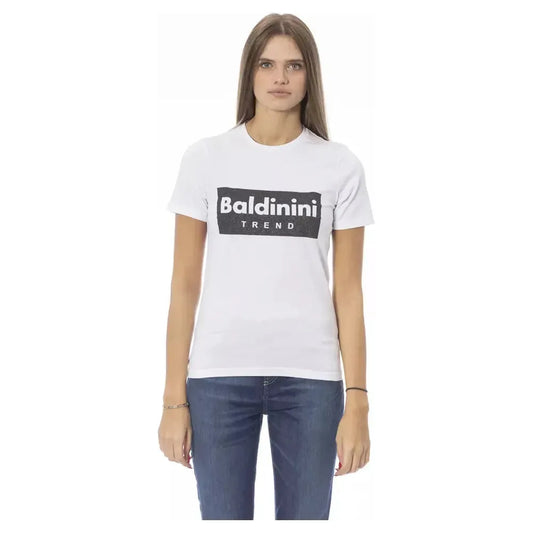 Baldinini Trend | White Cotton Tops & T-Shirt | McRichard Designer Brands