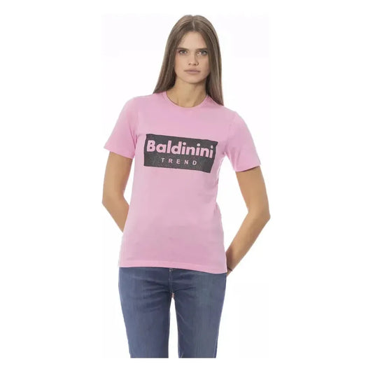 Baldinini Trend | Pink Cotton Tops & T-Shirt | McRichard Designer Brands