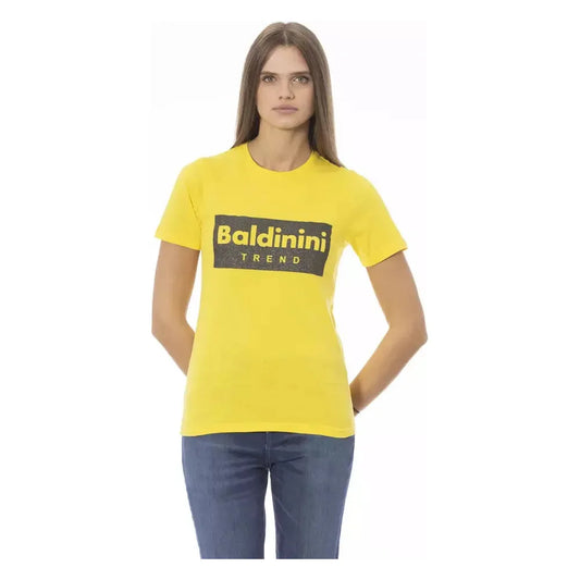 Baldinini Trend | Yellow Cotton Tops & T-Shirt | McRichard Designer Brands