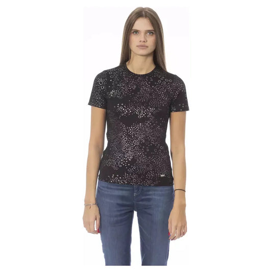 Baldinini Trend | Black Cotton Tops & T-Shirt | McRichard Designer Brands