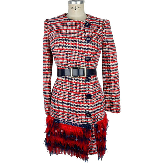 Elisabetta Franchi | Red Cotton Dress  | McRichard Designer Brands
