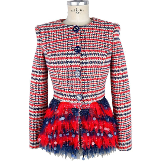 Elisabetta Franchi | Red Cotton Jackets & Coat  | McRichard Designer Brands