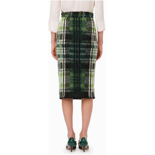 Elisabetta Franchi | Green Acrylic Skirt  | McRichard Designer Brands