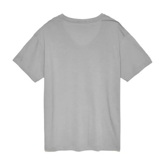 Hinnominate | Gray Cotton T-Shirt  | McRichard Designer Brands