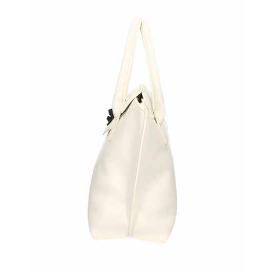 Plein Sport | White Polyurethane Handbag  | McRichard Designer Brands