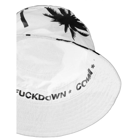 Comme Des Fuckdown | White Polyester Hat  | McRichard Designer Brands