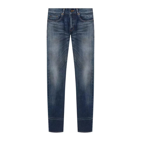 Saint Laurent | Blue Cotton Jeans & Pant - McRichard Designer Brands