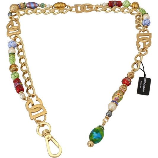 Dolce & Gabbana | Gold Tone DG Logo Women Waist Chain Belt - McRichard Designer Brands