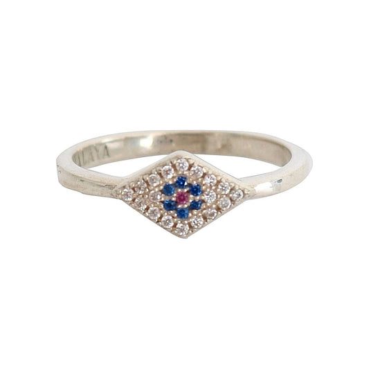 Nialaya | Blue Red CZ 925 Silver Womens Clear Ring Ring | McRichard Designer Brands