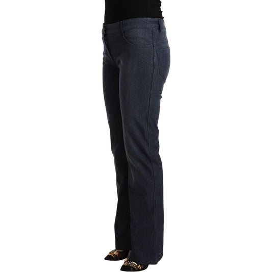 MARGHI LO' | Dark Blue Cotton Straight Denim Jeans  | McRichard Designer Brands