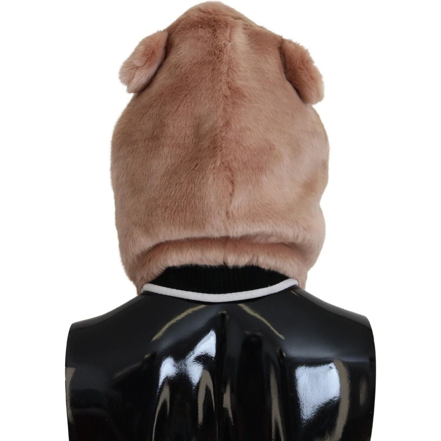 Dolce & Gabbana | Beige Bear Fur Whole Head Cap One Size Polyester Hat - McRichard Designer Brands