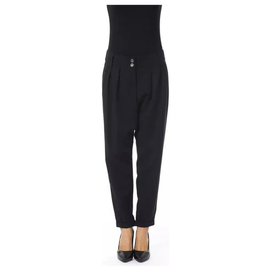 BYBLOS | Black Polyester Jeans & Pant | McRichard Designer Brands
