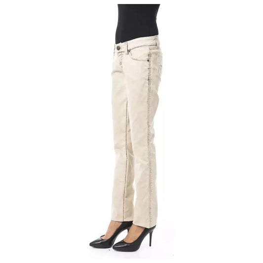 BYBLOS | Beige Cotton Jeans & Pant | McRichard Designer Brands