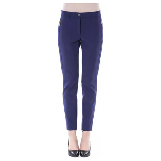 BYBLOS | Blue Polyester Jeans & Pant | McRichard Designer Brands