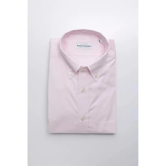 Robert Friedman | Pink Cotton Shirt | McRichard Designer Brands