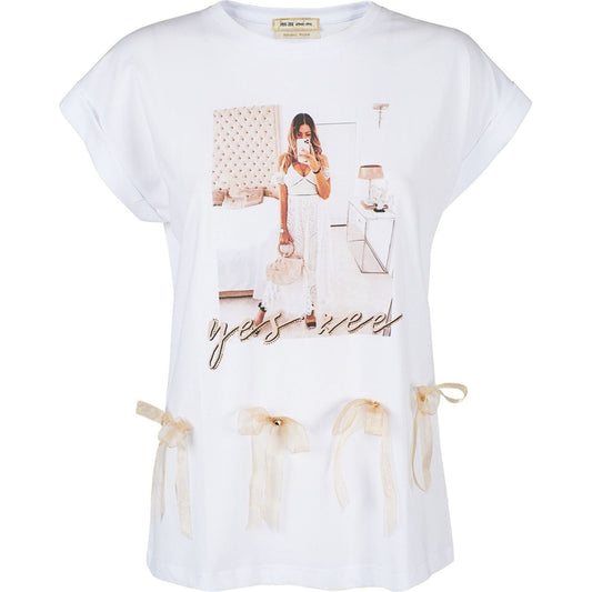 Yes Zee | White Cotton Tops & T-Shirt | McRichard Designer Brands