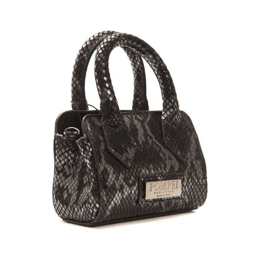 Pompei Donatella | Gray Leather Mini Handbag | McRichard Designer Brands