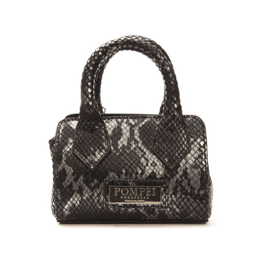 Pompei Donatella | Gray Leather Mini Handbag | McRichard Designer Brands