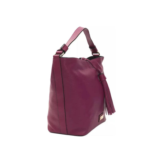 Pompei Donatella | Burgundy Leather Shoulder Bag  | McRichard Designer Brands