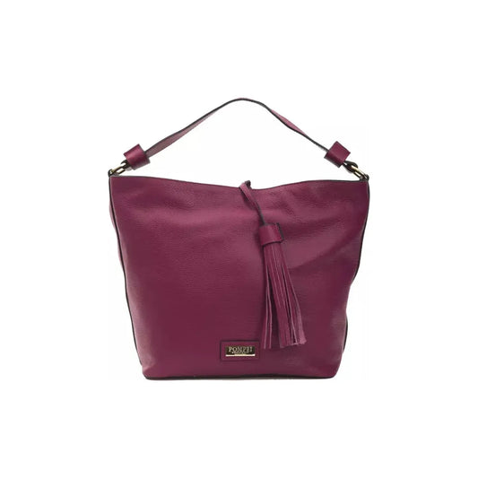Pompei Donatella | Burgundy Leather Shoulder Bag  | McRichard Designer Brands