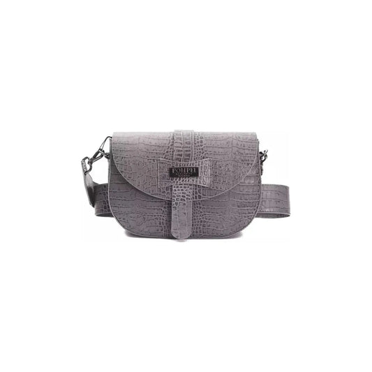 Pompei Donatella | Gray Leather Crossbody Bag  | McRichard Designer Brands