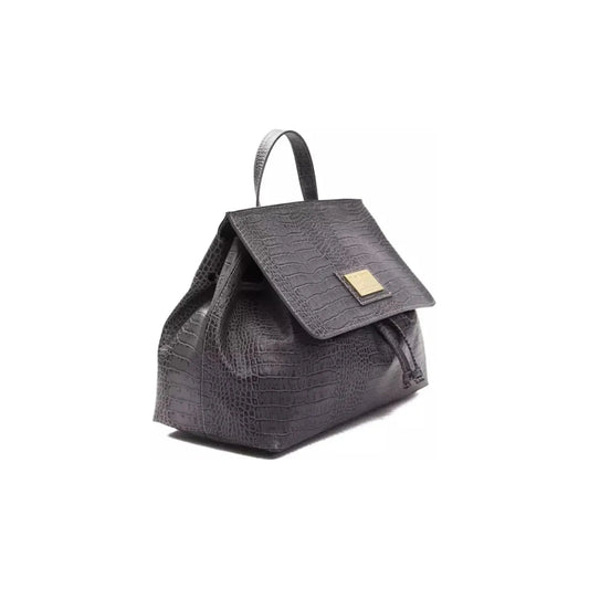 Pompei Donatella | Gray Leather Handbag  | McRichard Designer Brands