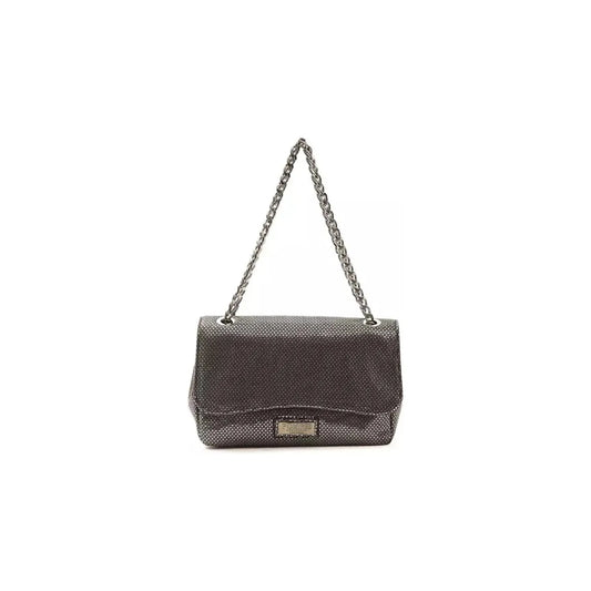 Pompei Donatella | Gray Leather Crossbody Bag | McRichard Designer Brands