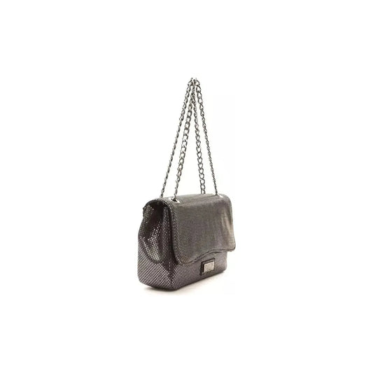Pompei Donatella | Gray Leather Crossbody Bag | McRichard Designer Brands