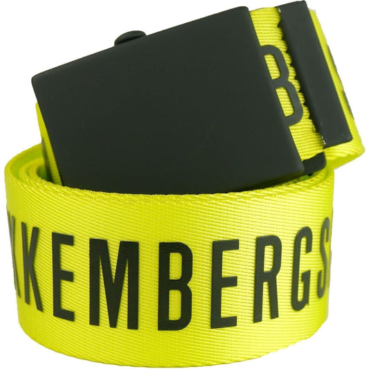 Bikkembergs | Yellow Polyester Belt MAN BELTS | McRichard Designer Brands