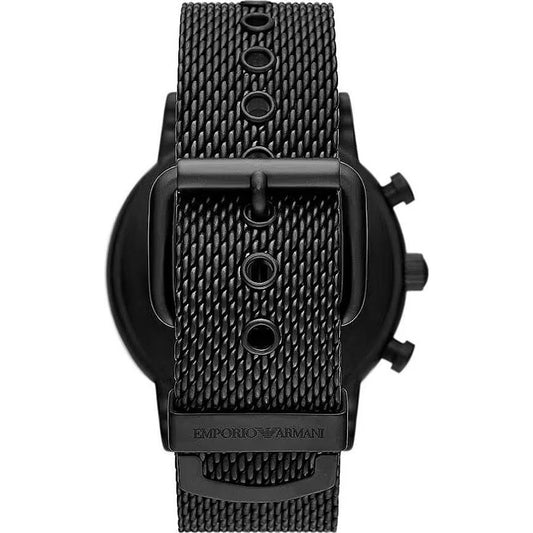 Emporio Armani | Black and Green Steel Chronograph Watch  | McRichard Designer Brands